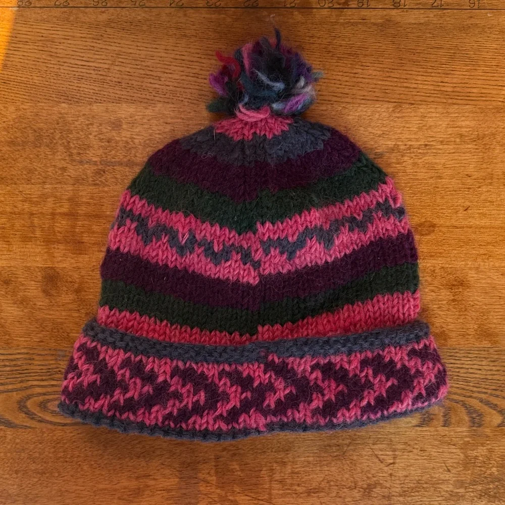 Colorful Knit Pom-Pom Wool Hat